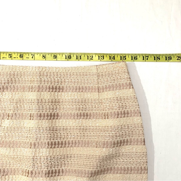 NWT Banana Republic Heritage Collection rose gold/cream tweed textured skirt- 8 - Picture 8 of 12